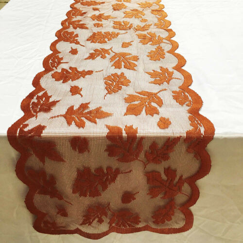 Maple Leaf Lace Table Runner Perfect for Fall Dinner Parties Restaurant Decor 