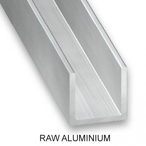 Aluminium U Channel Various Sizes Raw & Anodised U Section 