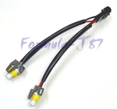 Splitter Wire Ceramic C H11 Two Harness Fog Light Replace Female Socket Plug Fit 