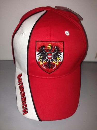CAPPELLO AUSTRIA ROSSO VISIERA CAPPELLINO HAT OSTERREICH