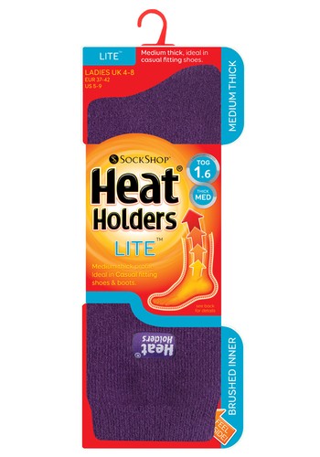Heat Holders Lite Mens Ladies Winter Warm Colourful Thin Thermal Casual Socks