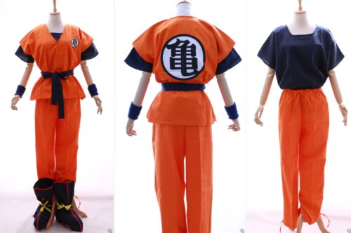 S-01 Dragon Ball Z son Goku Kame chándal cosplay 6 piezas costume Orange 