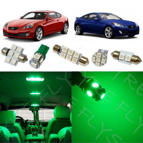 8 Green LED lights interior package kit for 2010 /& Up Hyundai Genesis Coupe YG1G