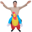 Adults Chicken Inflatable Rooster Costume Halloween Carnival Cosplay Party Dress