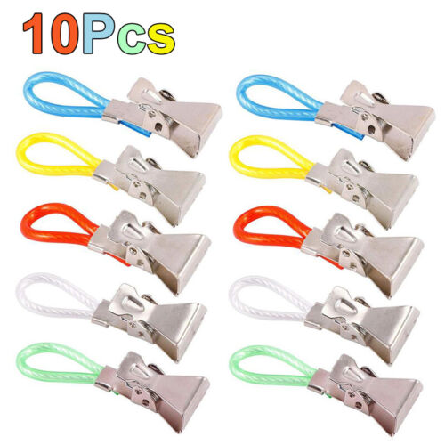 TOWEL HANGING 10 Pieces Clips Hooks Dish Cloth Tea Hand HANGERS Kitchen Cafe N 