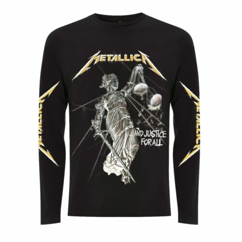 Metallica And Justice for all officiel Homme à Manches Longues T-Shirt Noir