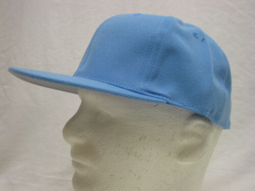 NEW SKY BLUE HAT BALL CAP FITTED 7 1//2 DEADSTOCK WOOL BLEND #U-12