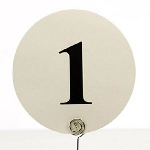 Weddings Party FREE POST LOW PRICE Round Card Table Numbers 1-12 Ivory