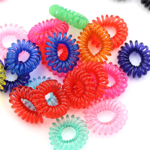 20pcs Girl's Elastic Phone Cord Line Rubber Hair Ties Band Rope Ponytail Hol uh 