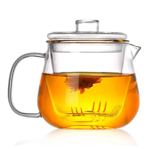 Glas Teekanne Wasserkocher mit Infuser Mikrowellen und Herd Sicher Tee Maker