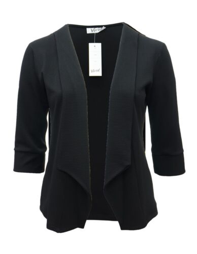 Womens New Black Blazer Jacket Size 16 To 26 Smart Casual All Occasions *LICK* 