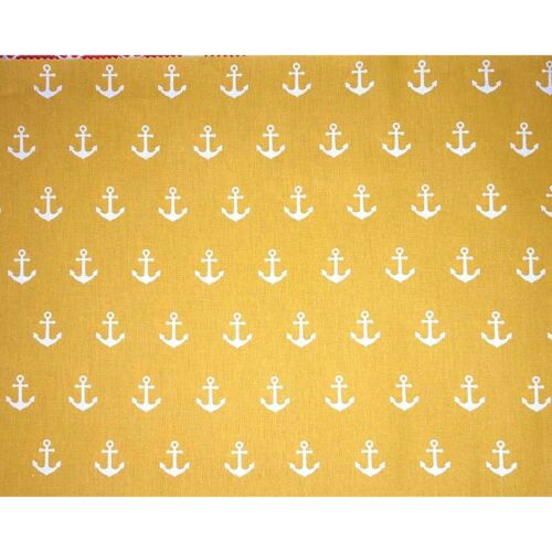 100/% Cotton Fabric Anchors Nautical Sailors Sailing Beach Sea 145cm Wide