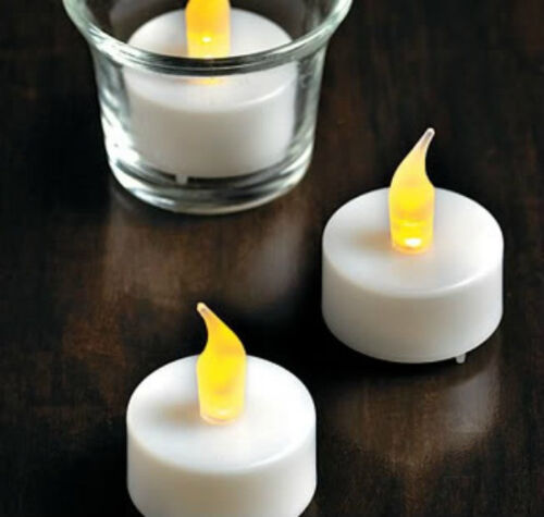 Tealight White Battery Operated with Extra BatteriesTealight Candles Set of 3