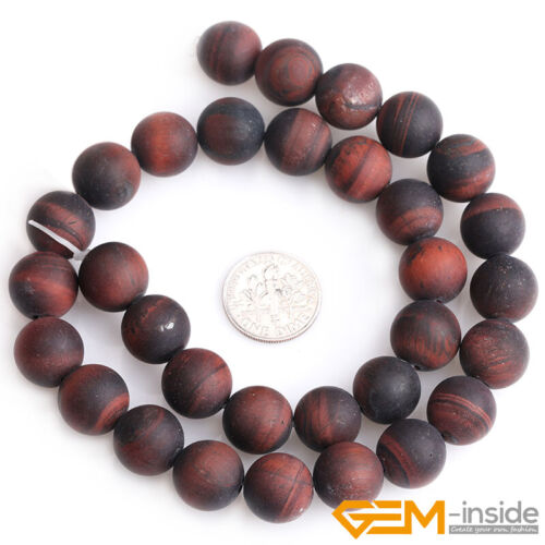 Natural Red Tiger Eye Forested Matt Round Beads Loose Beads for Jewelry Making 