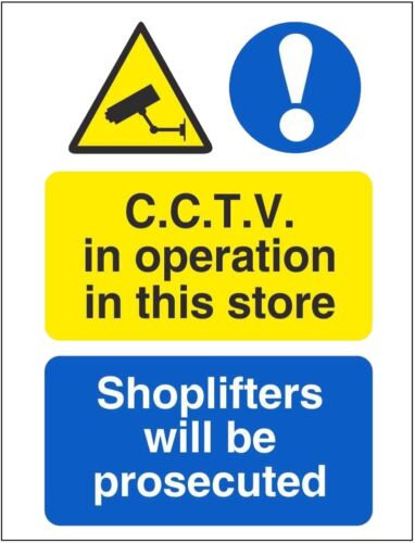 Protección de seguridad CCTV Cámara advertencia de metal de aluminio tienda placa Poster Cartel 