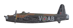 Vickers Wellington Royal Air Force RAF Pin Badge . 