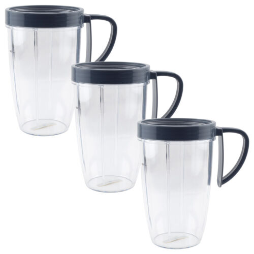 3 Pack 24 oz Tall Cups Replacement for NutriBullet 600W 900W NB-101B NB-101S