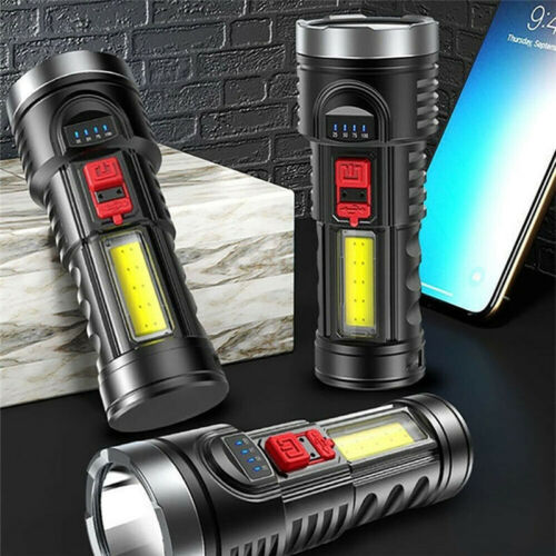 Super Bright 10000000LM LED Torch Tactical Flashlight USB Rechargeable Battery 