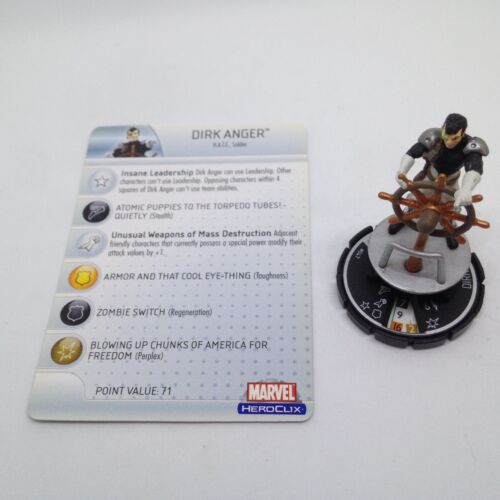 Heroclix Captain America set Dirk Anger #047 Rare figure w/card! 