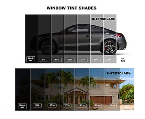 Window Film Roll tint 2 Ply 20"x 100 FT 5% 15%,20% 35% 50% Intersolar® 