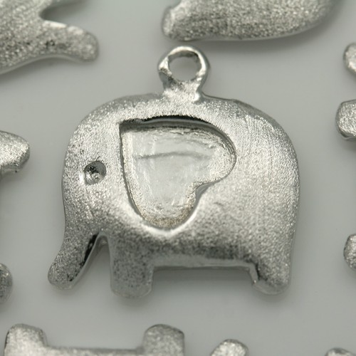 Elephant Heart Pendants Charms Necklace Earrings Bracelets 16K gold Silver #19