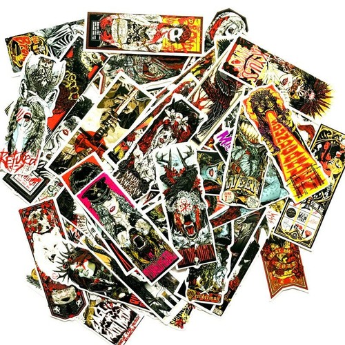Gothic 50pc Stickers Lot Pack Skull Laptop Phone Mac Decal Waterproof Rock Bands
