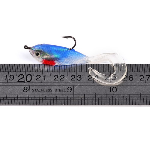 5pcs Lot Soft Plastic Lures Fishing Lure Soft Bait Carp Tackle 5 Colors 5.1CM 5G