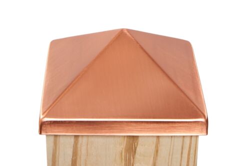 3 1/2" x 3 1/2" 4x4 Solid Copper Deck and Fence Post Cap 