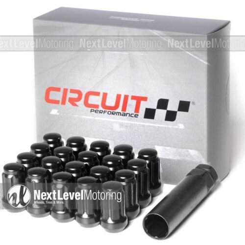 Circuit Performance Black Spline Drive Lug Nut 12x1.5 20pc Fits Lexus Toyota