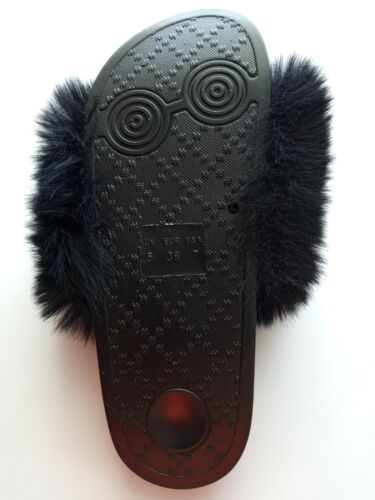 Faux Fur Women/'s Sandal /'Pick your Size /& Color/" . Slide Slipper Open Toe