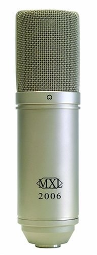 MXL 2006 Large Gold Diaphragm Condenser Microphone with MXL-57 Shock Mount and C