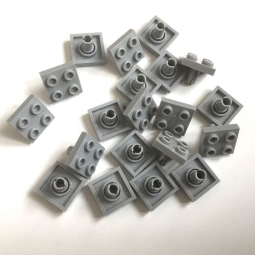 20 Lego Platte 2x2 mit Pin neu-hellgrau NEU 2476