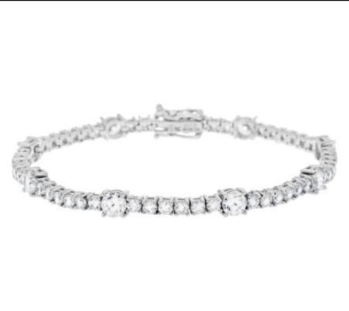 Diamonique Luxury Classic Cz Tennis Bracelet sterling Silver 925