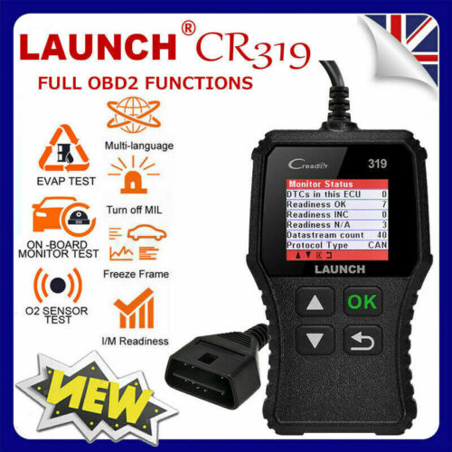 Ford KUGA lanzamiento de OBD2 CR319 coche escáner de restablecimiento de herramienta de diagnóstico lector de código nuevo Reino Unido