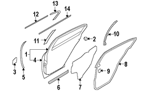 INFINITI 82839JK010 GENUINE OEM FRONT SEAL