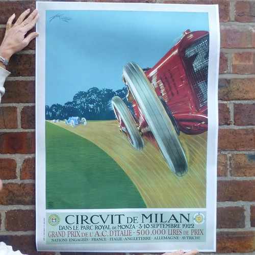 Vintage car poster car racing motorsport 50s 60s A4 Bugatti Spa 1934 Dreyfus