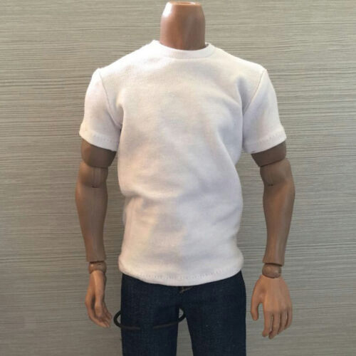 1:6 Scale Clothing White Loose Style T-shirt for 12inch BBI DID Male Figures