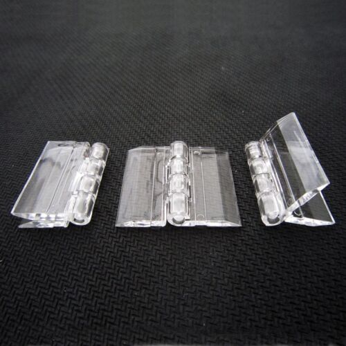 6pcs Clear Transparent Acrylic Plastic Hinge Box Piano Plexiglass hinge 5 sizes 