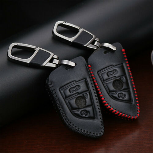 Red Line PU Leather Car Key Case Cover Protect Kit For BMW X5 X6 New X1 YG 