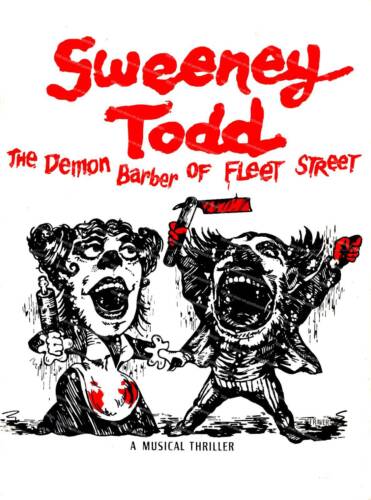 Sweeney Todd Old theatre advertising poster reproduction.