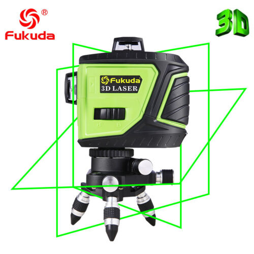 Fukuda 12 lines MW-93T-3GJ li battery green laser level 360 Vertical 3D