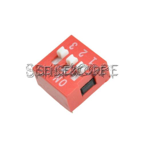 10Stks 1 Position Red Pitch Dip Slide Type Switch 1-Bit 2.54Mm Ic 