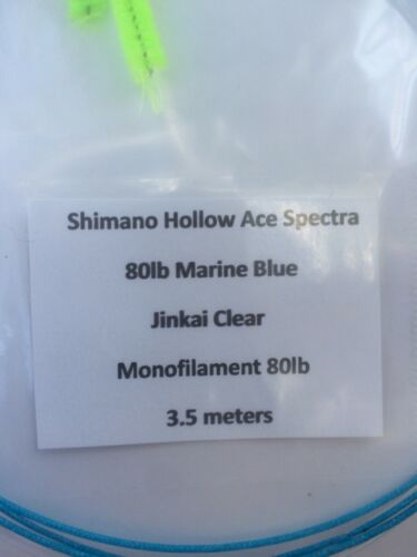 Details about  / NEW 4 Wind-on leaders Shimano Hollow Ace /& 60lb Jinkai Mono 3.5m