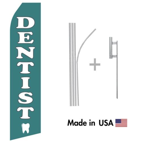Dentist Econo Flag 16ft Advertising Swooper Flag Kit with Hardware