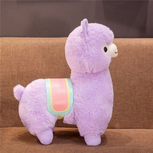 Cute Alpaca Plush Toy Child Mascot Doll Elastic Short Plush Sofa Decor Pillow 