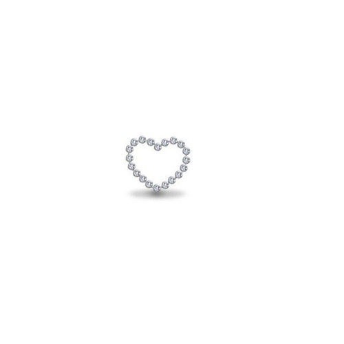 Sterling Silver Cubic Zirconia heart pendant New