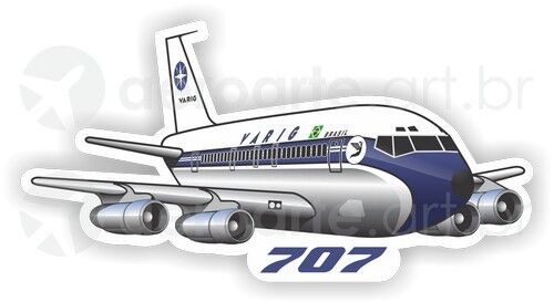 Boeing 707 Varig aircraft sticker