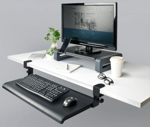 Mobotron Under-desk Keyboard Clamp Tray Electronic Device Platform 