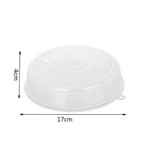Microwave Food Cover Plate Vented Splatter Protector Clear Kitchen Plastic X1C8