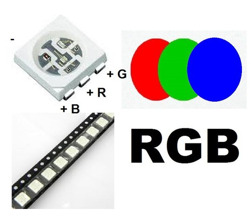 10x Power-LED PLCC-6 5050 3-Chip Weiß Warmweiß Blau Rot Grün Gelb Orange UV
